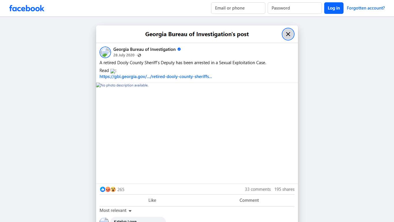 A retired Dooly County... - Georgia Bureau of Investigation Facebook